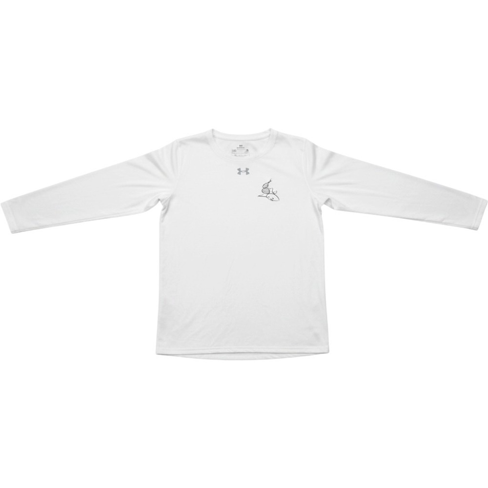 NWT Under Armour Long Sleeve Shirt Womens M Team Tech Shark DNA White